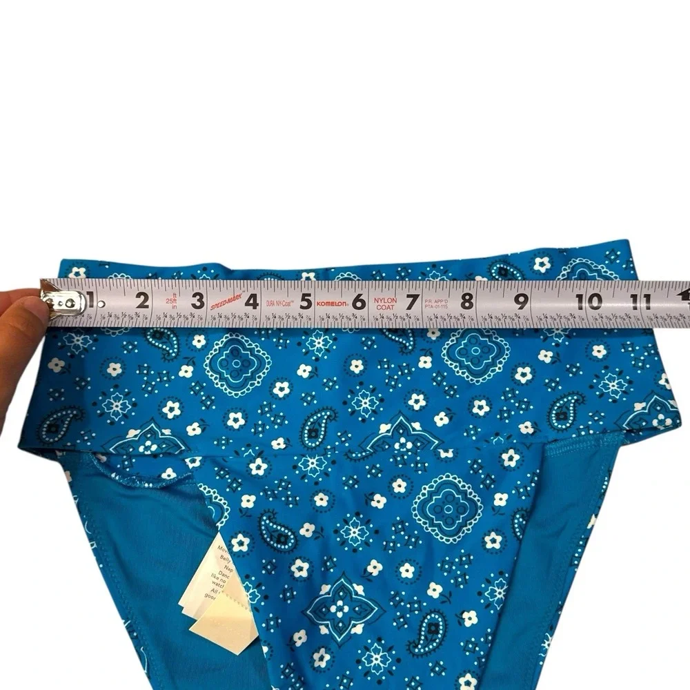 AMERICAN EAGLE AERIE BLUE BANDANA High Waisted Bottoms‎ 198